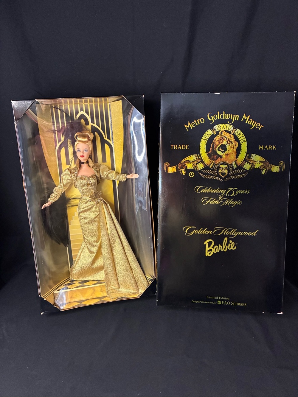 1999 Golden Hollywood Barbie MGM 75th Anniversary FAO Schwarz Limited Edition